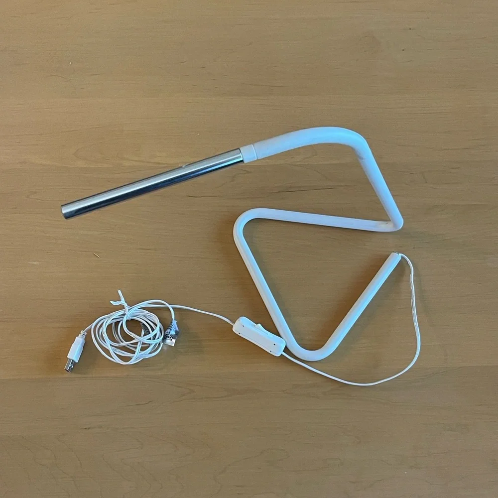 IKEA LAMP - Modern White and Silver Desk Lamp